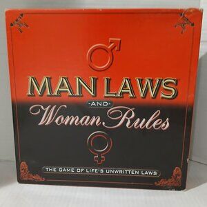 Man Laws and Woman Rules Adult Board Game Ages 17+ 2-6 Players.
